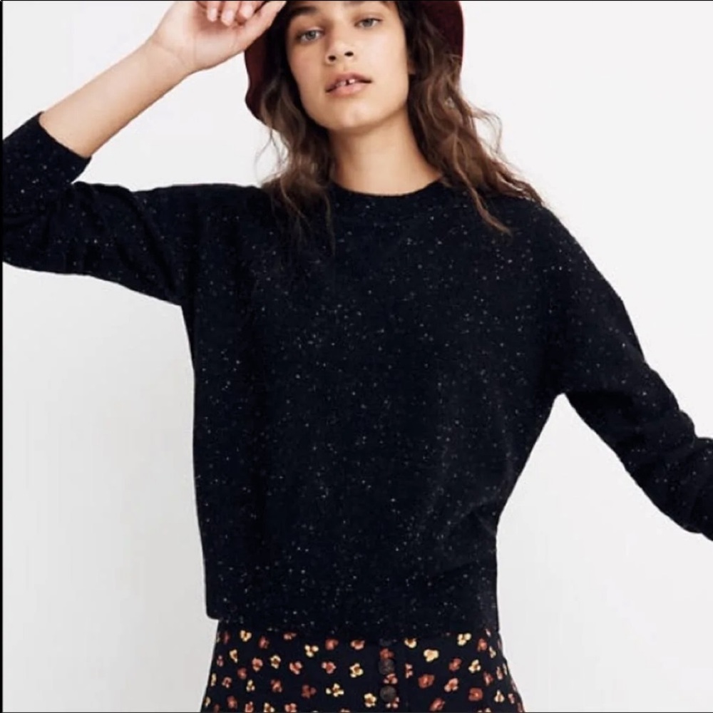Madewell Black Donegal Cashmere Sweater XS